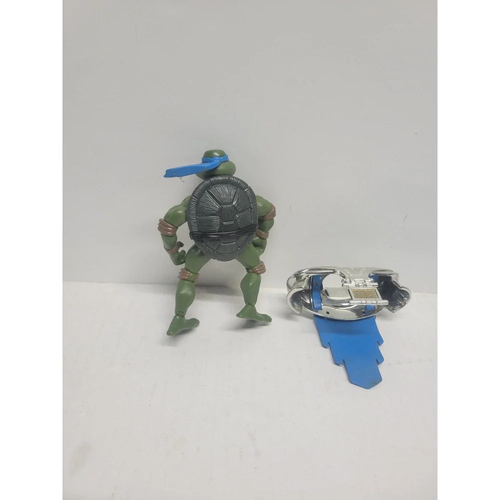 TMNT Leonardo Action Figure 2004 Playmates Toys‎ Blue Mask Silver Armor Cape